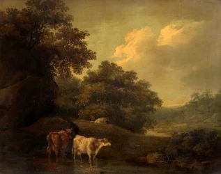 Landschaft mit Vieh, 19. Jahrhundert